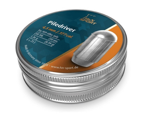 Пули H&N Piledriver 4,5 мм, 1,36 грамм, 250 штук